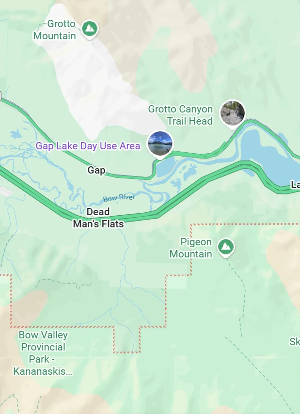 Map showing Canopy Treehouse